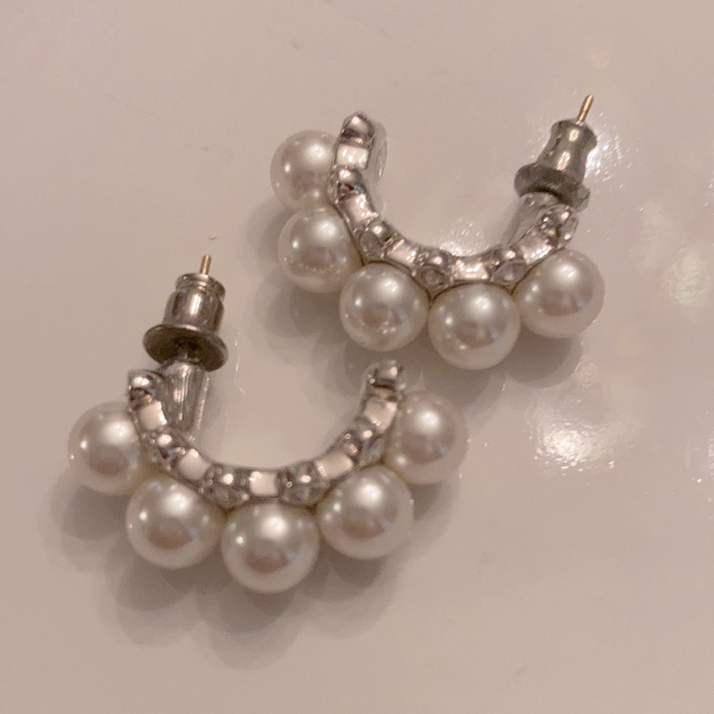 🌷Host Pick🌷Swarovski Faux Pearl Sterling Silver Earrings